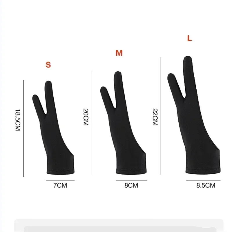 2 Finger Anti-mistouch Painting Gloves Tablet Screen Touch Glove Artist Drawing Write Glove Anti-Fouling for IPad Screen Board: WHITE