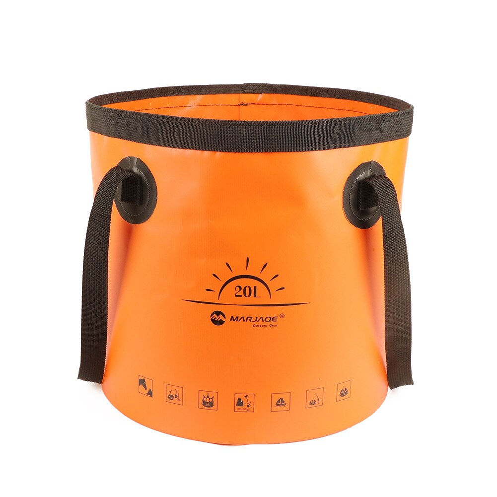 Food Grade Car Water Tank Container Folding Water Container Outdoor Camping Portable Car Driving Water Tank Container: Orange