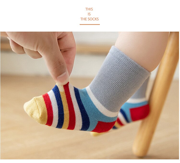 5 Pairs/lot Cute Cartoon Baby Boy Socks Winter Thicken Cotton Toddler Girl Socks Soft Animal Print Children Socks Infant Socks