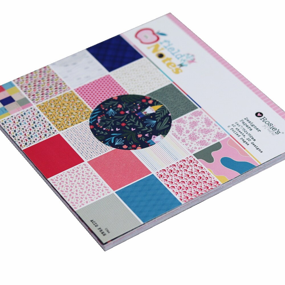 Crzcrafter 6"x6 Inch Scrapbooking Pattern Decorative Papers Origami Pad 40 Sheets Craft Paper Background Pack Acid Free