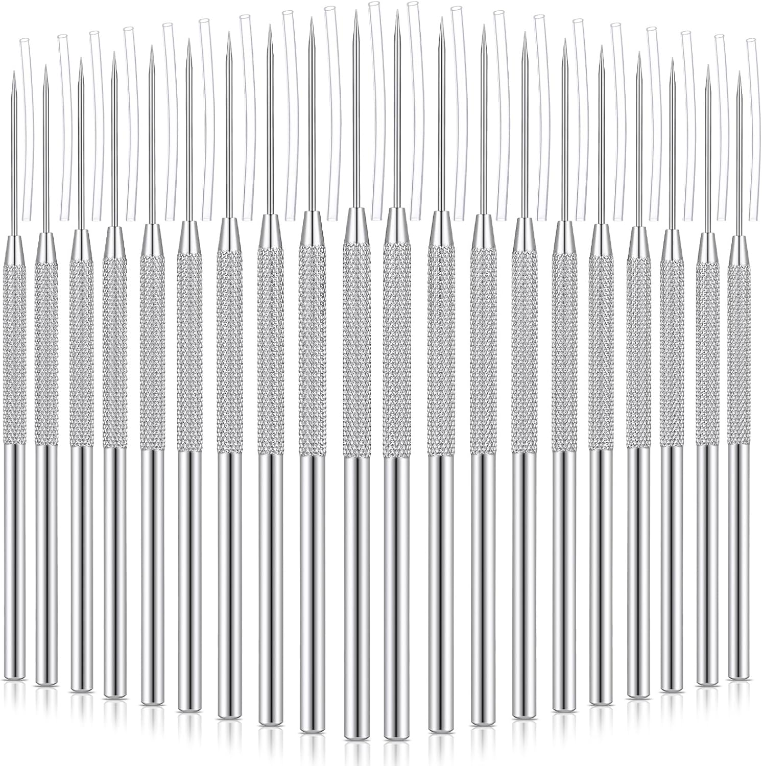 Herramientas de arcilla polimérica de aleación de aluminio, herramientas de escultura de cerámica, cinta de tallado, extremo de alambre, juego de herramientas de arcilla para detalles, 6 uds.: Oro