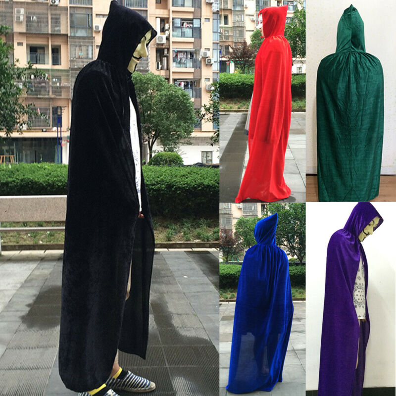 Capa con capucha gótica adultos elfo bruja Purim largo carnaval Halloween capas capa bata Larp mujeres hombres vampiro Grim Reaper