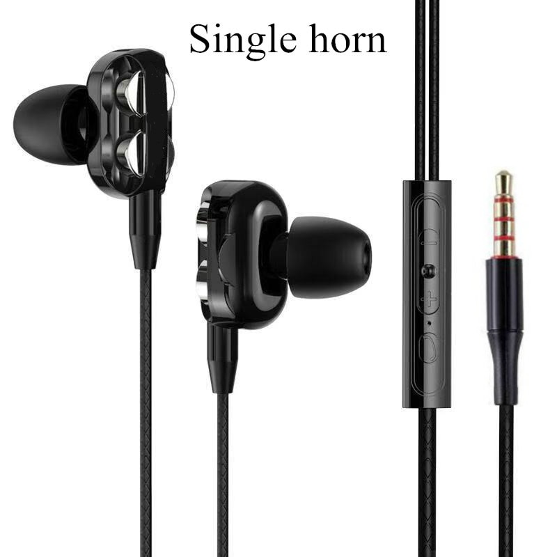 Stereo oordopjes met dubbele aandrijving, in-ear sportheadset met microfoon, mini-oordopjes, handsfree oordopjes voor iphone, samsung, huawei, xiaomi