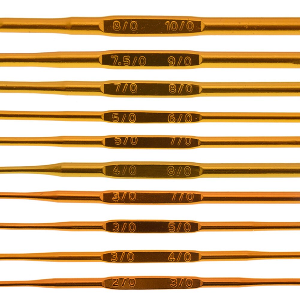 10pcs Aluminum Alloy Craft Handmade Crochet Hook Yarn Double Head Clothing For Beginners DIY Kniting Tools Woven Multipurpose