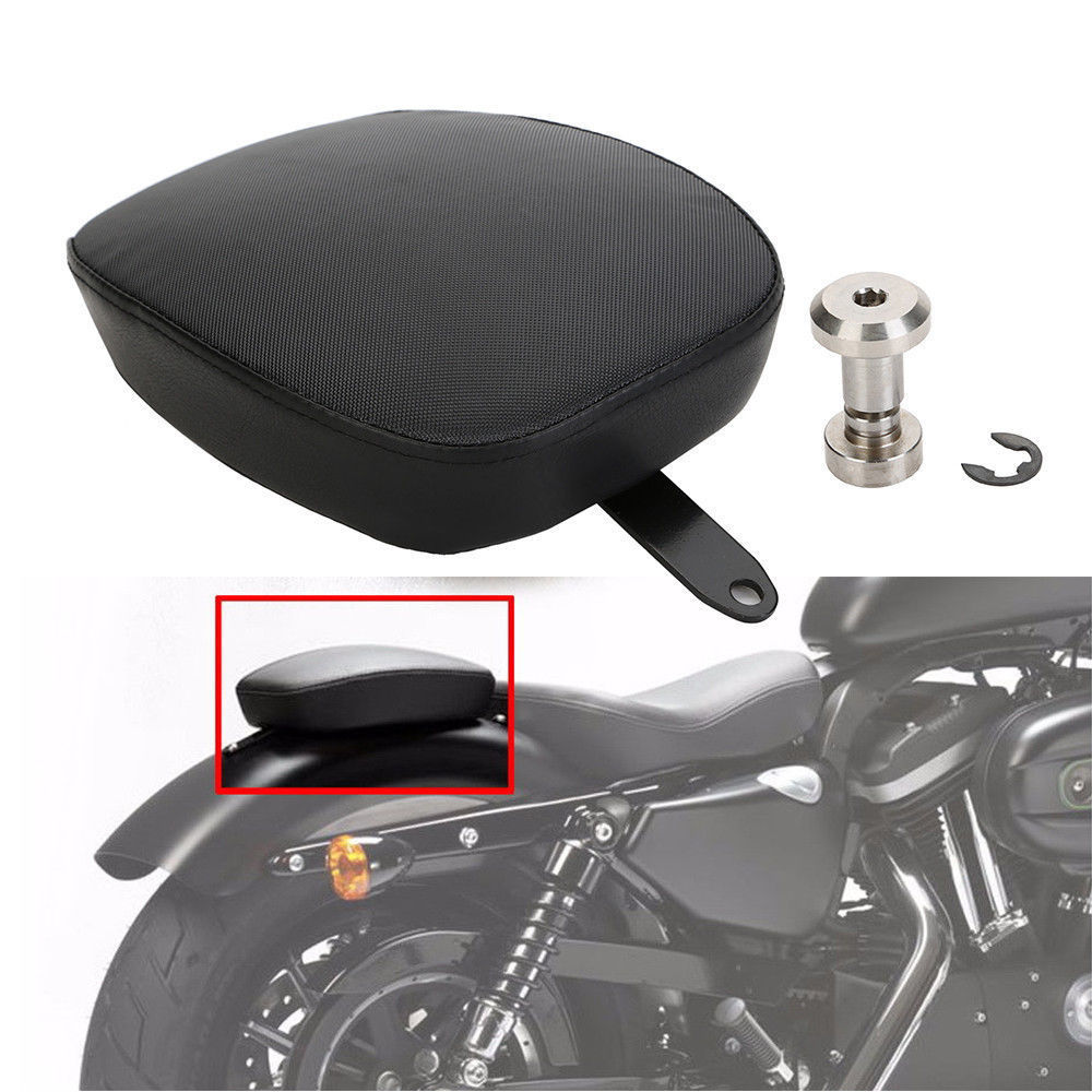 Motorrad Schwarz Leder Hinten Sozius Sitz Pad Für Harley Sportster XL1200 883 72 48