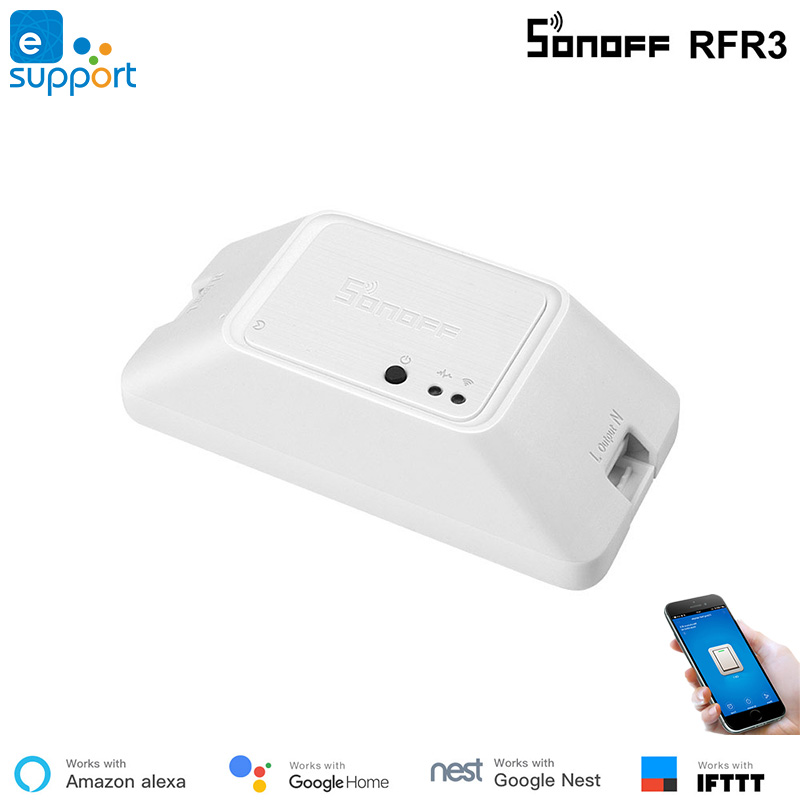 Sonoff  rf433 wifi switch 433 mhz supoort sonoff rf  r3 wifi fjernbetjening switch alexa ifttt google home kompatibel rfr 3