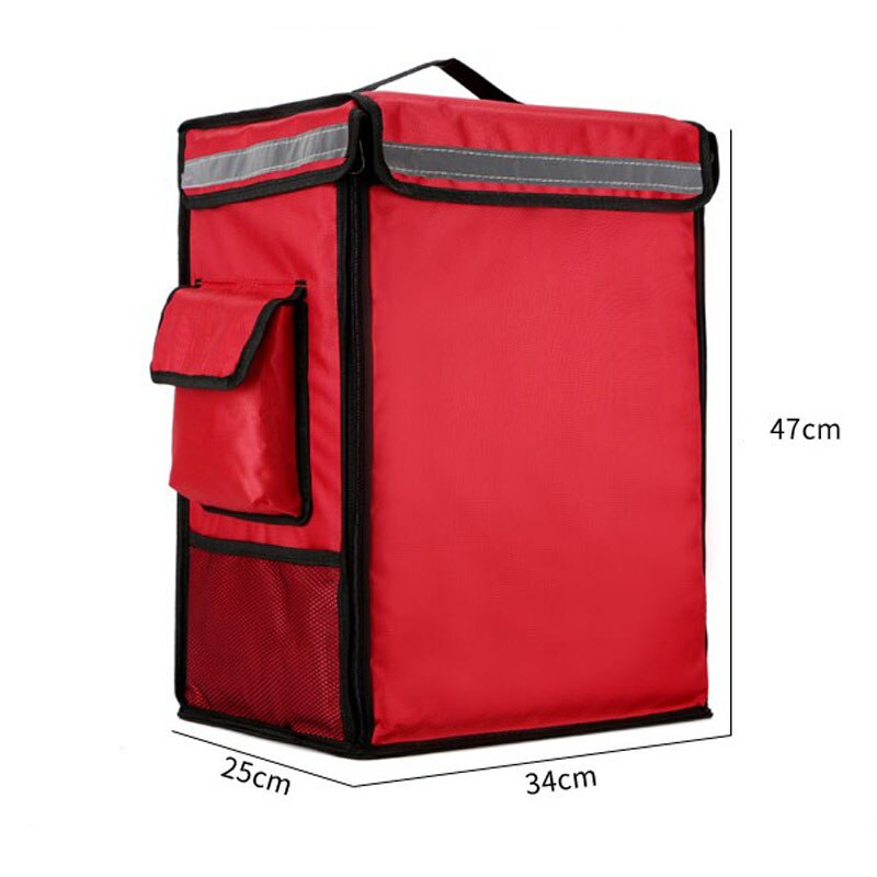 42L Grote Koeler Zakken Taart Takeaway Box Vriezer Rugzak Fastfood Pizza Levering Incubator Ijs Zakken Maaltijd Pakket Auto Lunch doos: Rood