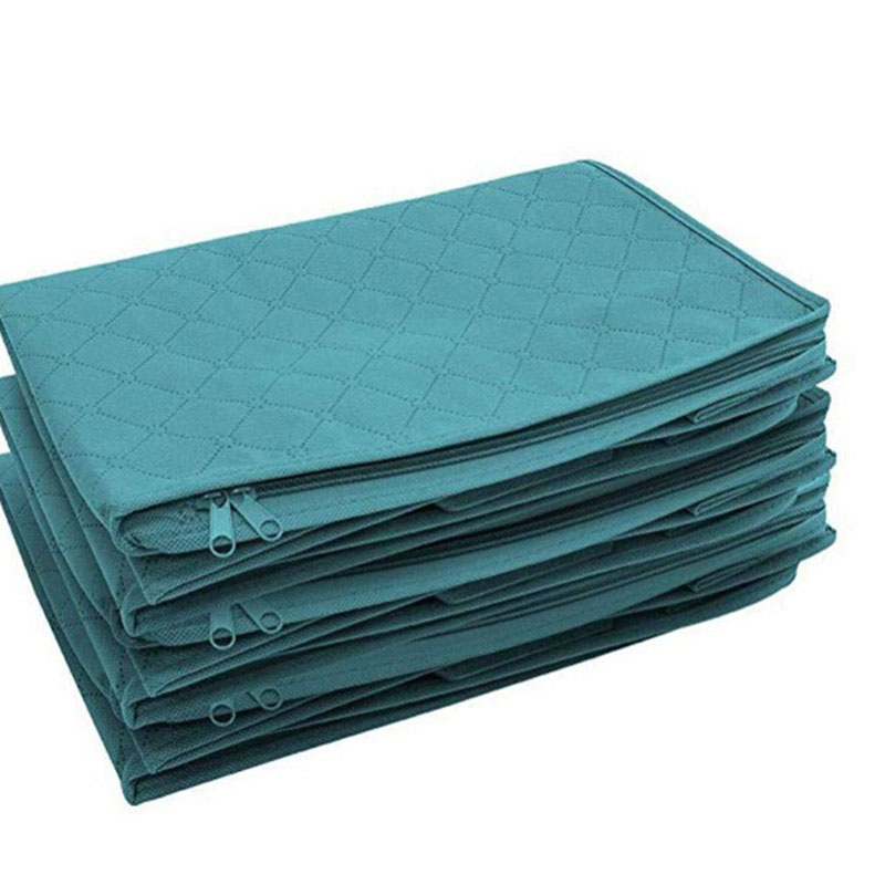 Thuis Opslag Dozen Met Deksels Geen Geur Niet Geweven Stof Opbergmanden Containers Bins Organizer Cover: Dark Blue Green