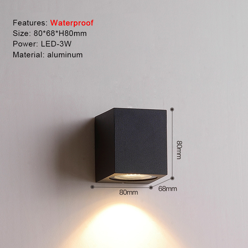 LED-Außen leuchten wasserdicht ip65 Wand leuchte Veranda Garten beleuchtung 6w 10w AC85-265V Außenwand leuchte Korridor Treppen lampen: changeable