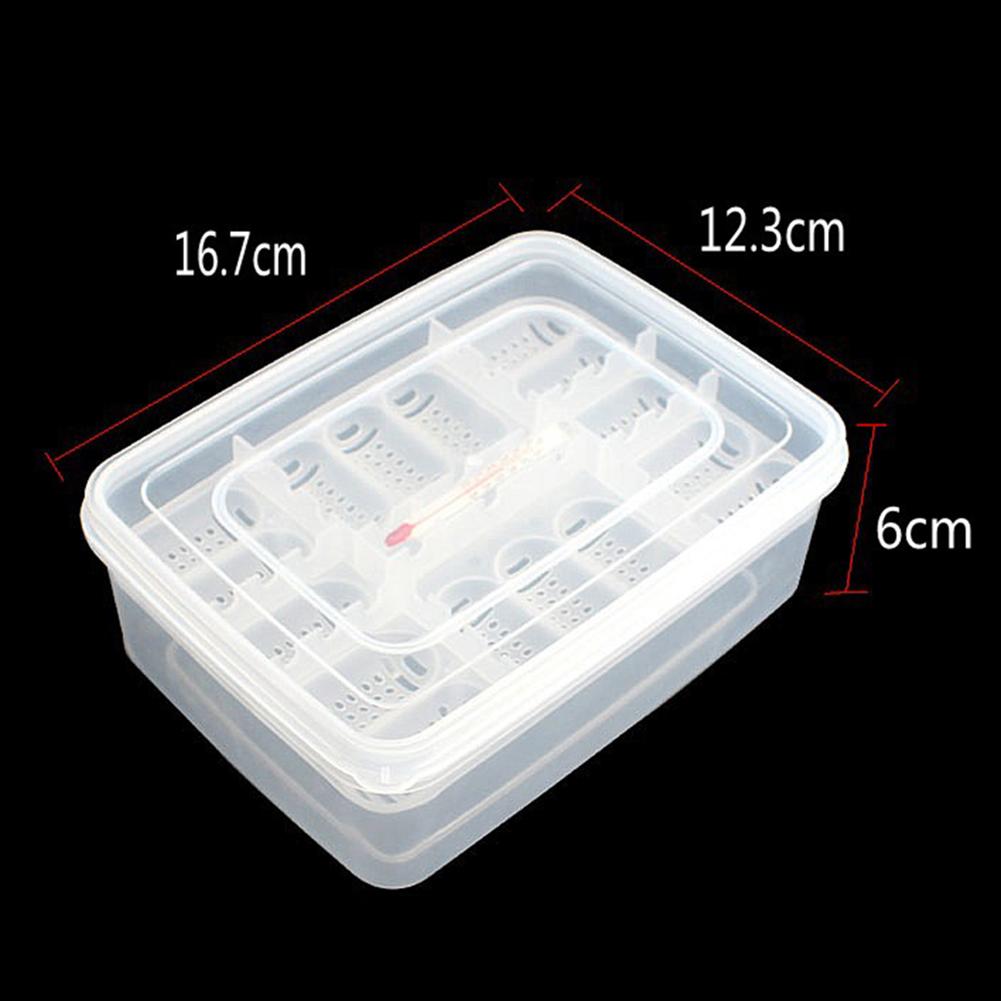 Eggs Hatcher Box Terrarium Incubation Tool Pet Reptile Lizard Snake Gecko 16 Grids Egg Hatchery-Breeding Box Case Incubator