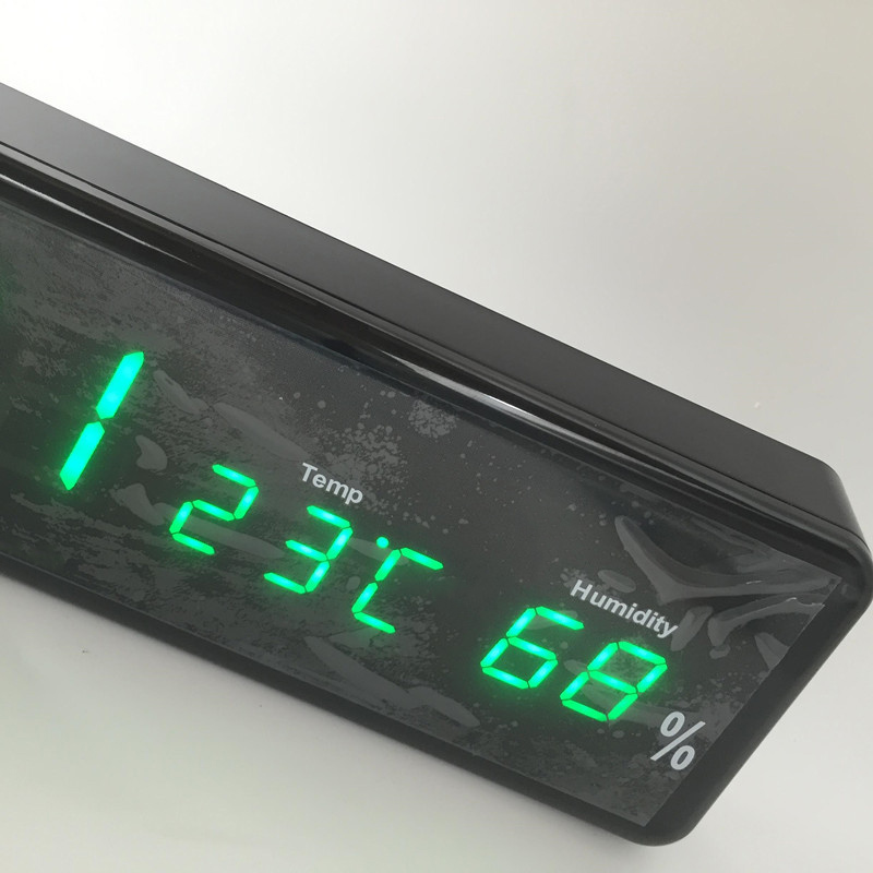 Horloge numérique pratique | Horloge numérique, tendance à batterie, mural, horloge numérique, thermomètre, humidimètre, horloge multifonctionnelle
