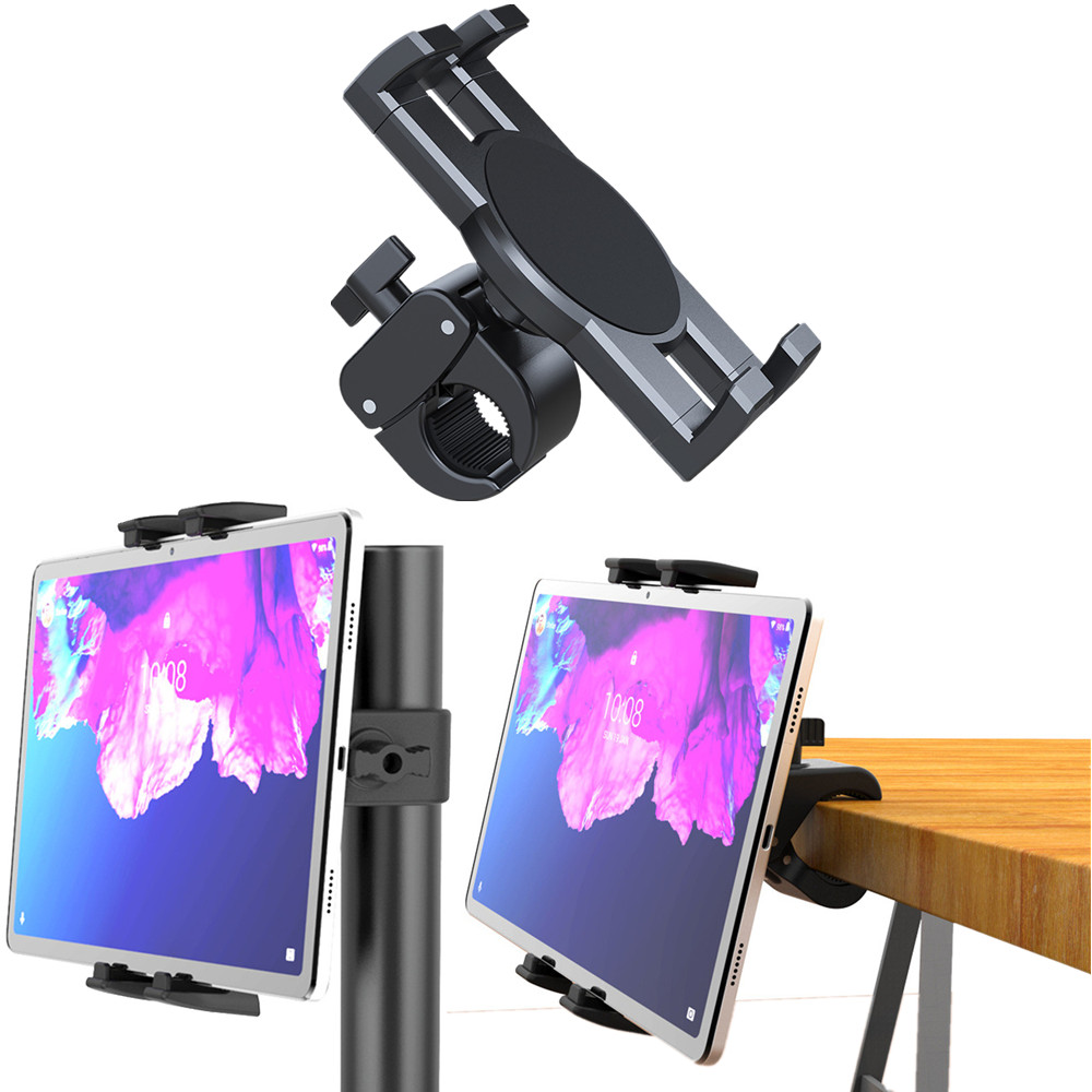Soporte de abrazadera para tableta y manillar de 4,7 a 13 pulgadas, soporte para teléfono con Clip para motocicleta, bicicleta y Scooter para iPad 12,9 S8 S7 Fe Plus