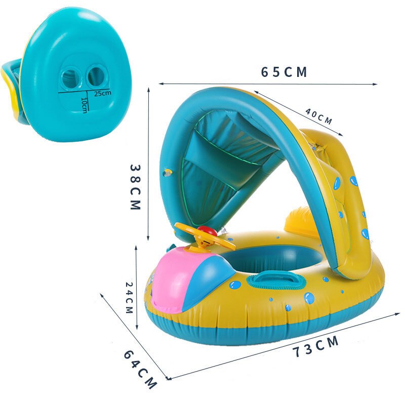 Baby Swimming Float Ring Inflatable Floating Float Lying Swimming Children Circle Inflatable Double Raft Swim Ring Kids Pool Toy