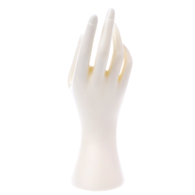 Mannequin Hand Finger Glove Ring Bracelet Bangle Jewelry Display Stand Holder: white