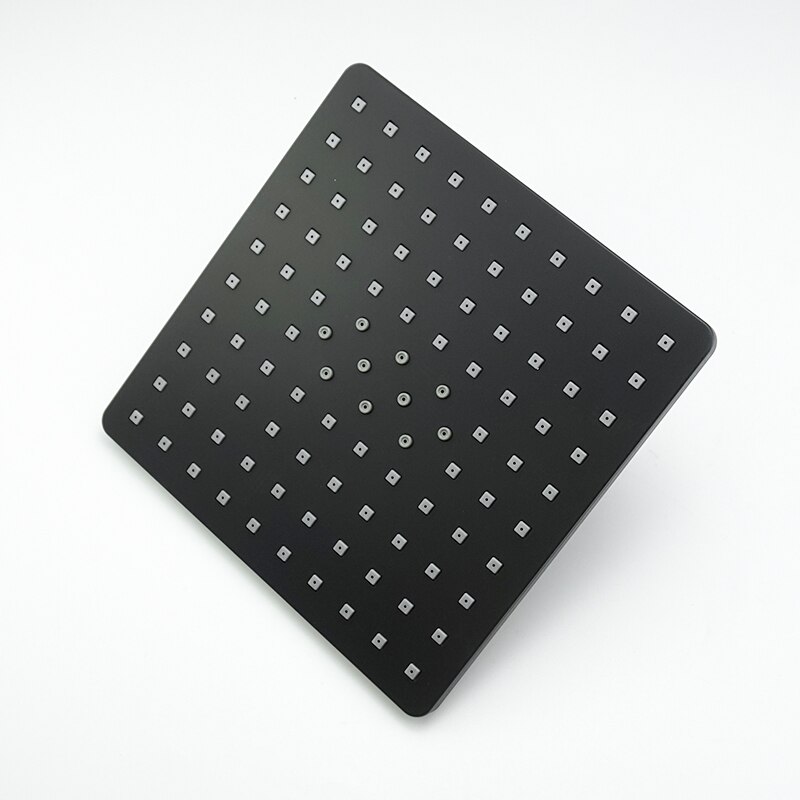 Black Square Rain Shower Head Bath Hand Held Shower Bathroom Adjust Shower Holder Water Saving Handheld 3 Modes Switch Sprayer