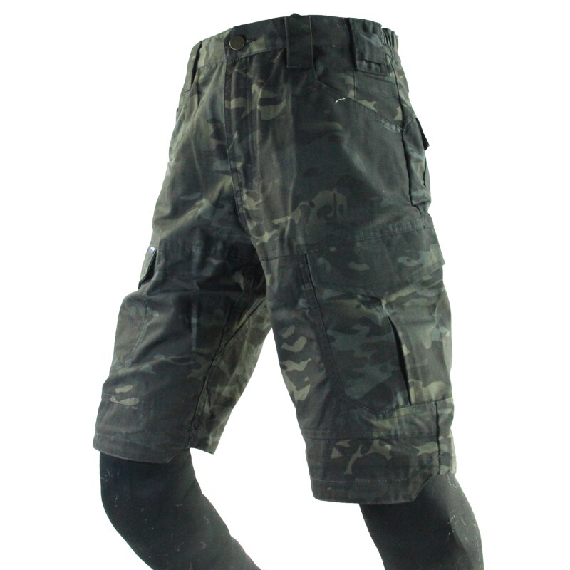 Summer Shorts Mcbk Men&#39;s Overalls Multi Bag Elastic Waist Waterproof And Wear-Resistant Fabric