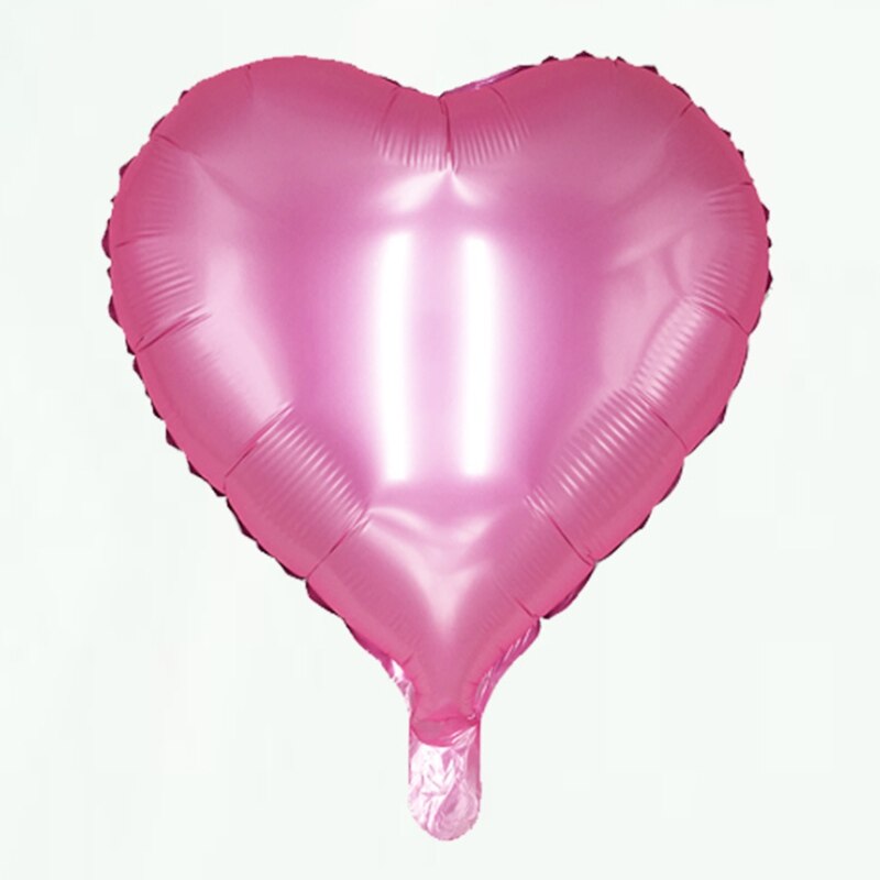 50 pcs 18 inch helium Aluminium folie ballonnen 18 "hartvorm ballon Voor bruiloft decor Valentijnsdag levert 15 kleuren