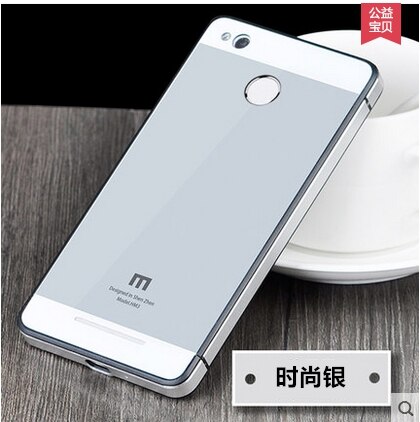 Voor Xiaomi Redmi 3 s Case, luxe Aluminium Metal Frame & Gehard Glas cover case voor Xiaomi Redmi 3 s telefoon