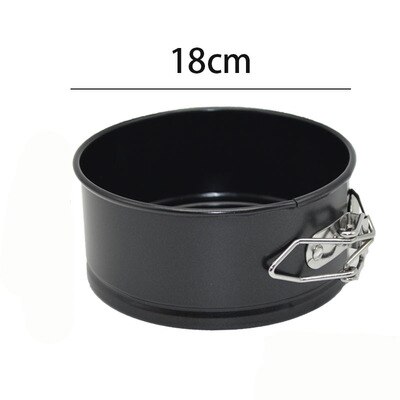 Metal Cake Baking Pan Removable Bottom Springform Cheesecake Pan Round Shape Non-stick Baking Molds Kitchen Bakeware: 18cm