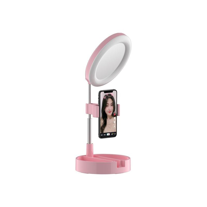 G3 Ring Licht Vouwen Geïntegreerde Ring Licht Invullen Telefoon Live Fotografie Ondersteuning Led Camera Selfie Licht Statief Lamp: 01