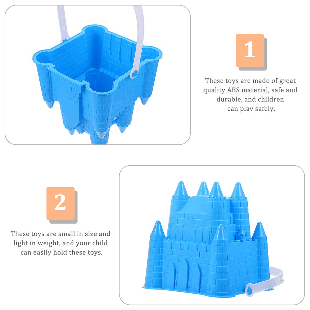 3Pcs Kids Sand Toys Portable Sand Models Octagonal Castle Shaped Sand Toys for Beach