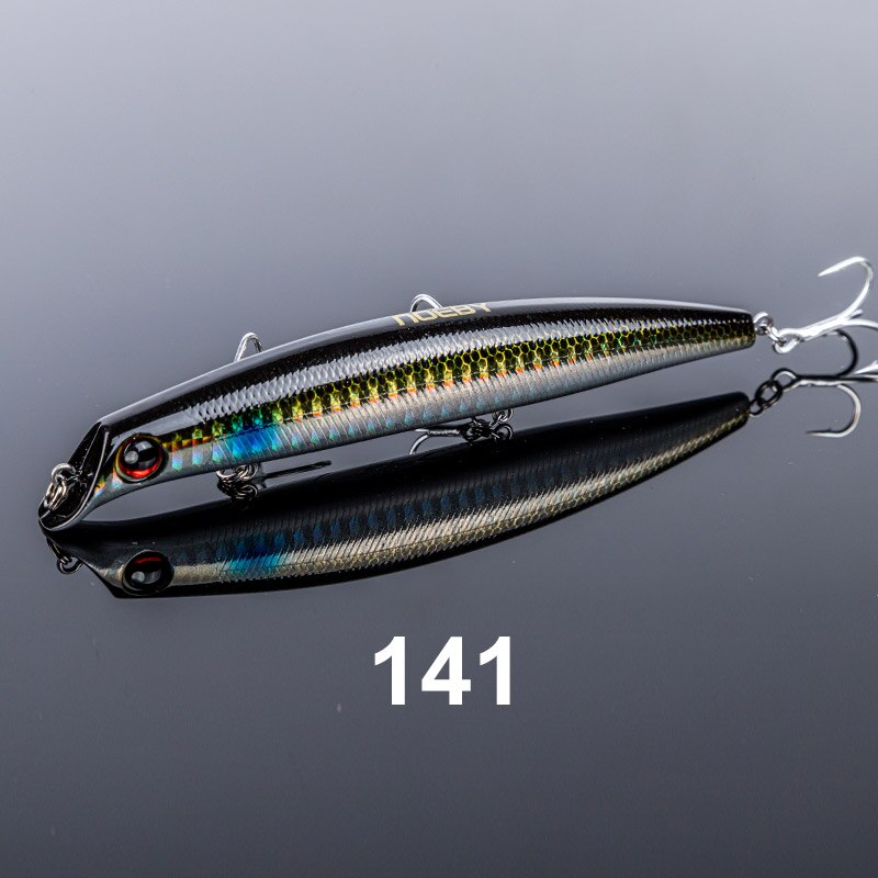 NOEBY Sasuke méné leurres de pêche 12 cm 16g 15 cm 24g flottant sans lèvres Wobblers artificiel dur appât pour bar brochet leurre de pêche: 40mm / NOIR BLEU