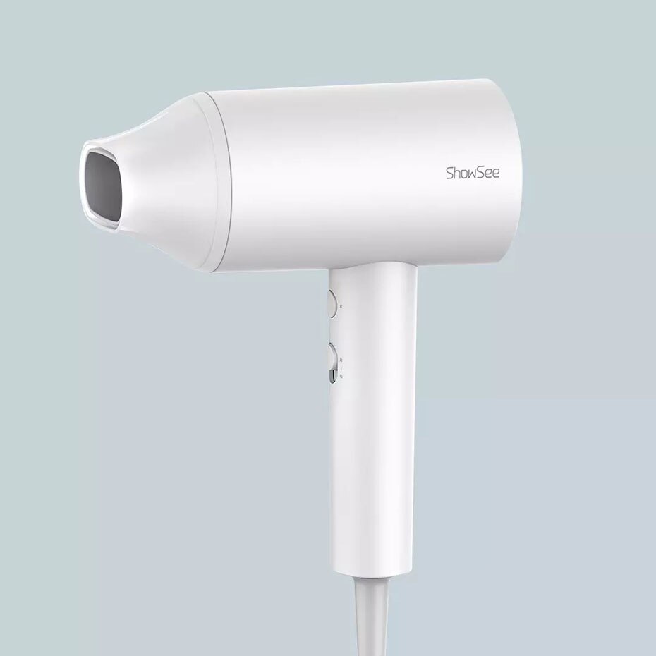 XIAOMI MIJIA SHOWSEE A1-W Anion Hair Dryer Negative Ion hair care Professinal Quick Dry Home 1800W Portable Hairdryer Diffuser: EU