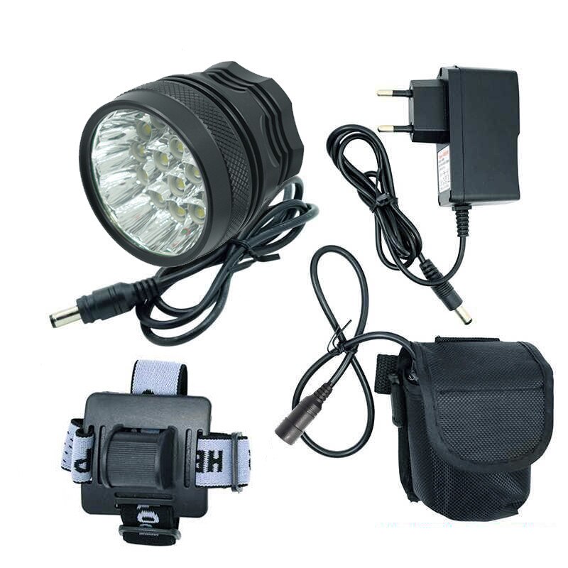 Super Helle Fahrrad Licht 40000lm 16 * XML-T6 Fahrrad Vorderseite Licht LED Lampe 3 Modi Scheinwerfer draussen Radfahren lampe Fahrrad zubehör: Burgund