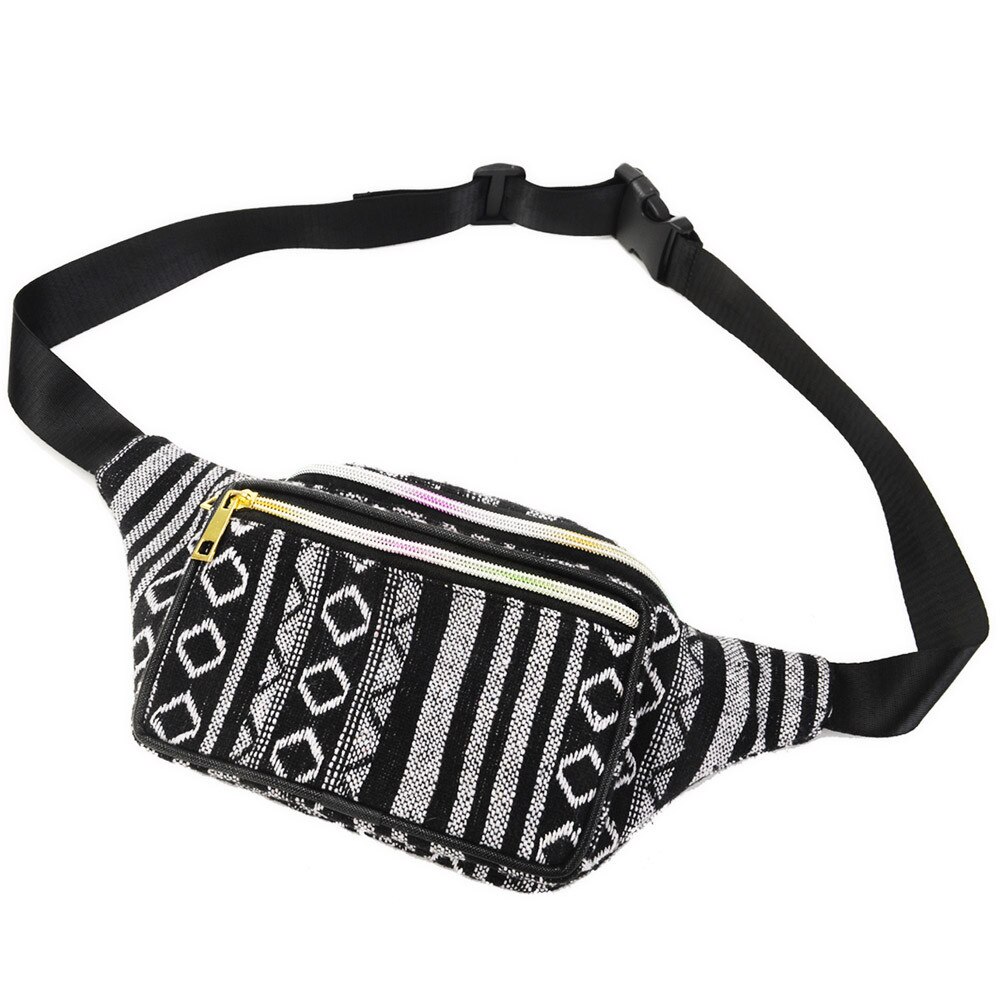 Ocardian wasit bolsa moda feminina esportes nacional vento bolso multicolorido fanny packs para mulheres moda peito saco a12