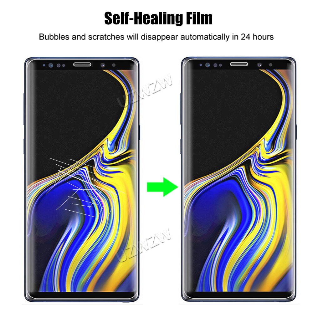 3Pcs Voor Samsung Galaxy Note 9 Screen Protector Soft Hydrogel Film 3D Gebogen Volledige Dekking