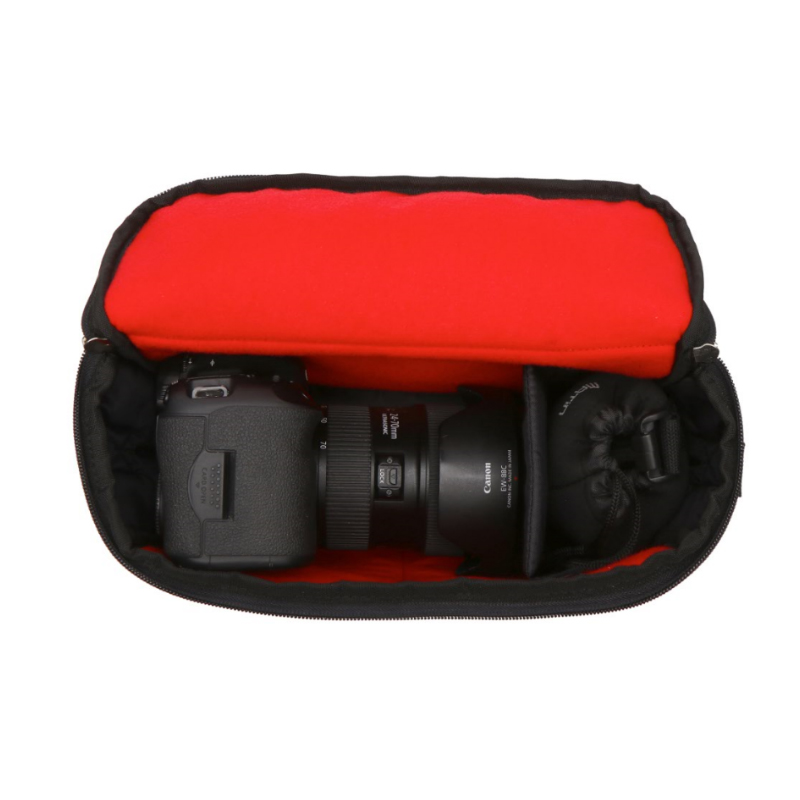 Cloison DSLR noire sac photo rembourré séparateur de boîtier étanche intégré sac photo pour Nikon pour objectif Canon