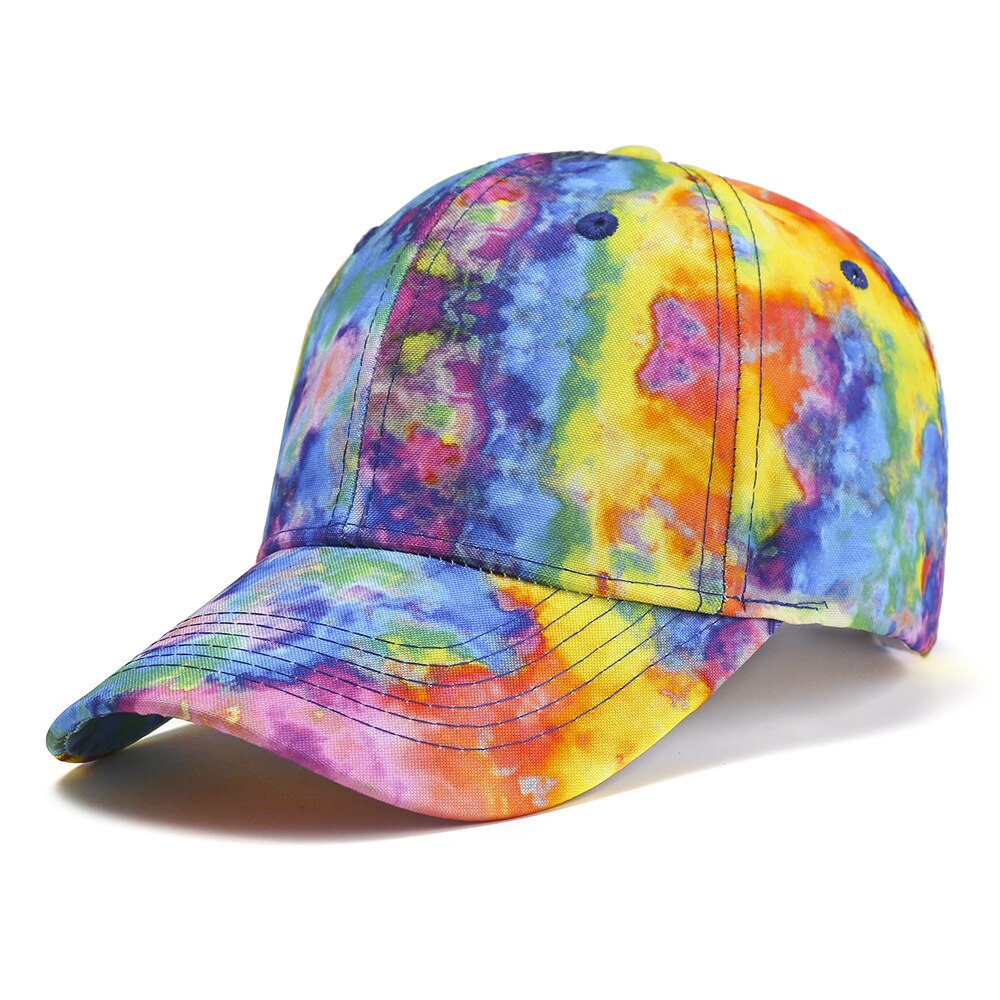 Tie Dye Graffiti Baseball Caps For Men Women&#39;s Kpop Multicolor Irregular Print Snapback Cap Outdoor Streetwear Sun Hat: 04