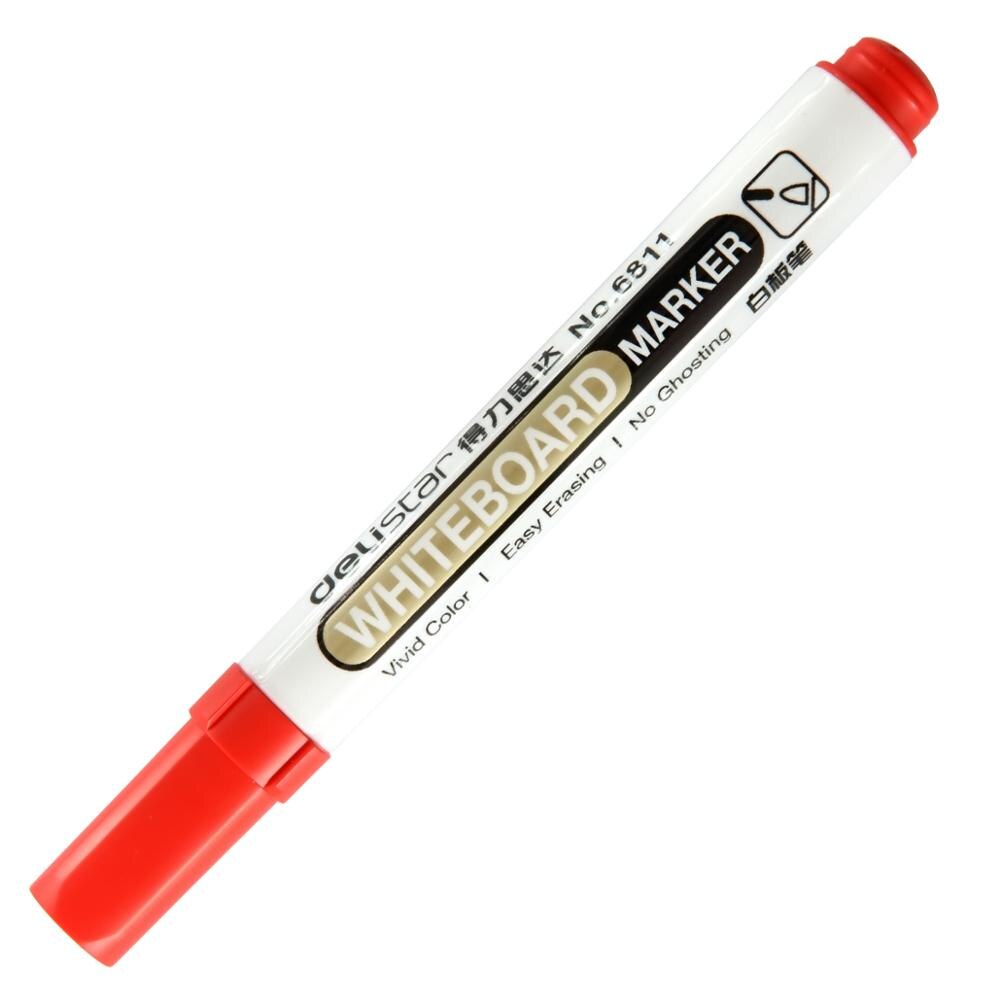 Deli 2Mm Whiteboard Markers Wissen Mark Pen Kinderen Schrijven Tekening Graffit Geen Ghosting Pen Kantoor School Briefpapier: Red