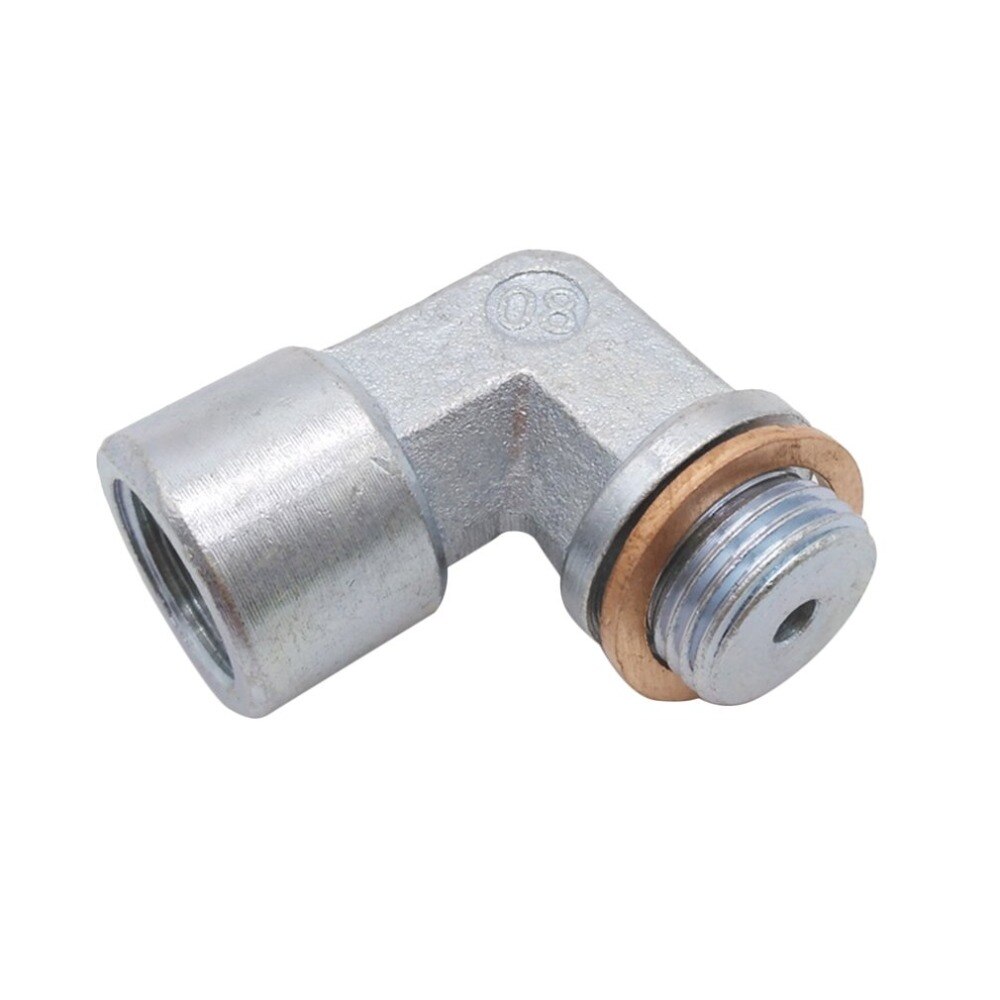 M18X1.5 O2 Oxygen Sensor Angled Extender Spacer 90 Degrees 02 Bung Extension For Decat Hydrogen Easy Installation