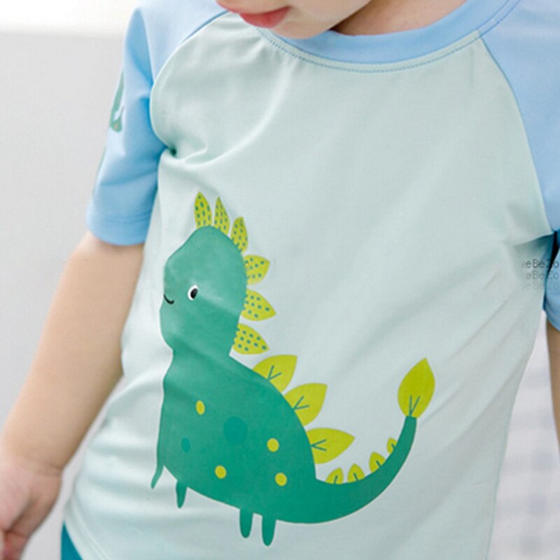 Children Swimming Suit Lizard Print Swimsuit Boy 3 Pieces Baby Bath Clothes UPF50+ Anti-UV Sunblock Beach Kids Swimwear for Boys