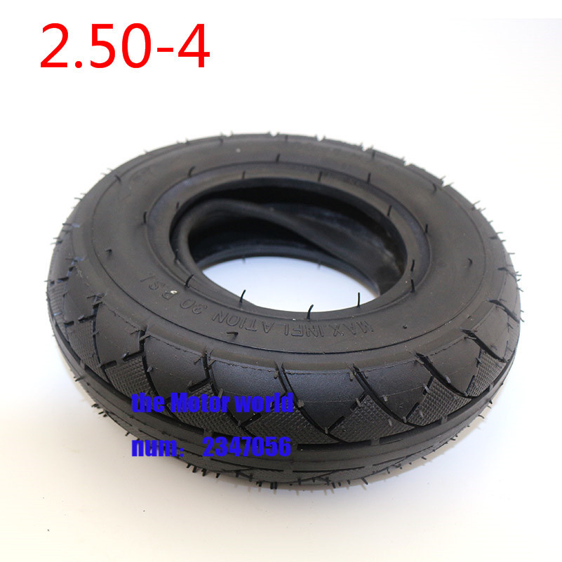 2.50-4 Tire and Inner Tube 2.50-4" Pneumatic (Air Filled) Hand Truck/Utility Cart Gas & Electric Scooter Bike