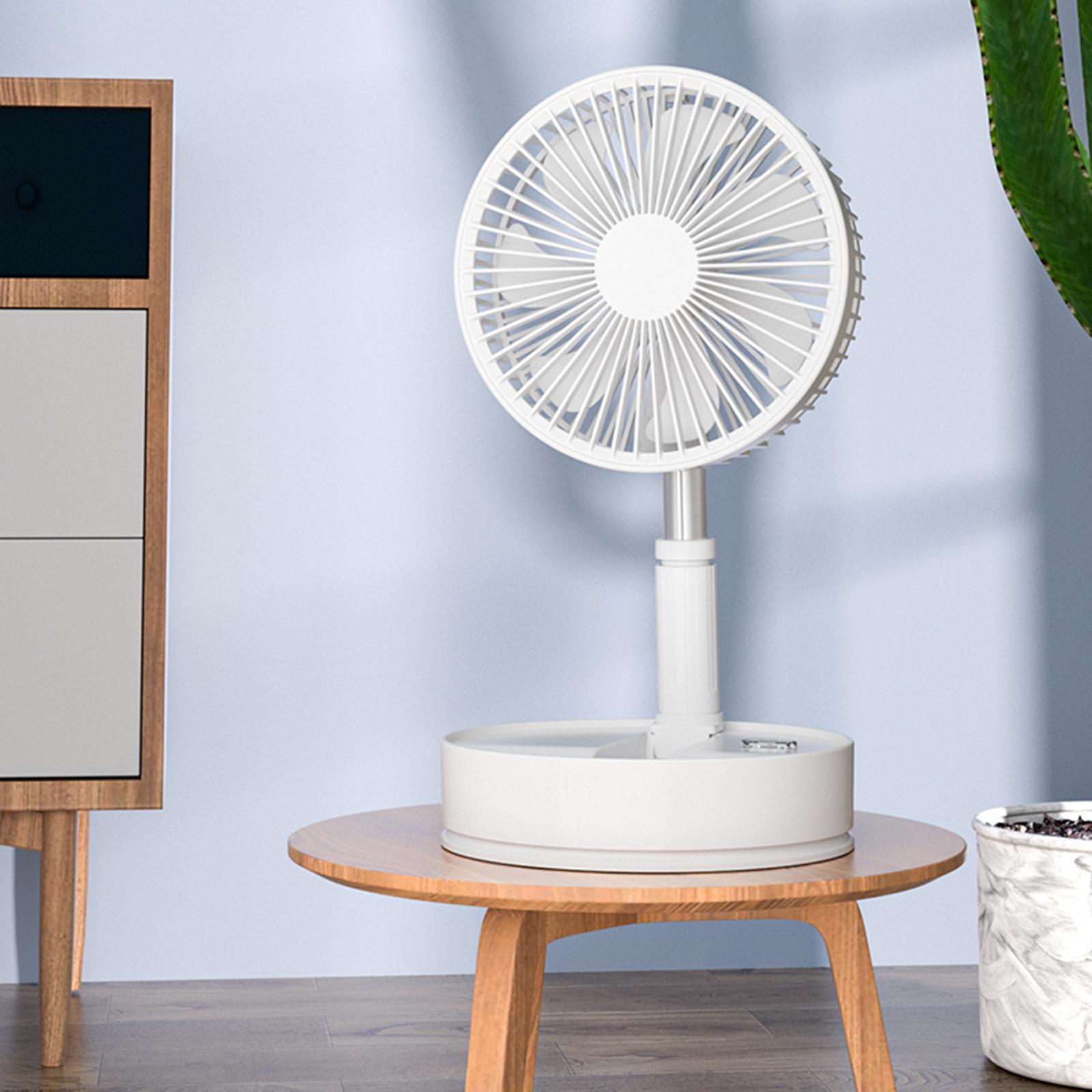 Oscillating Fan Folding Fan Battery Operated Adjustable Height Pedestal Fans Floor Standing Fan for Office Camping Room Bedroom