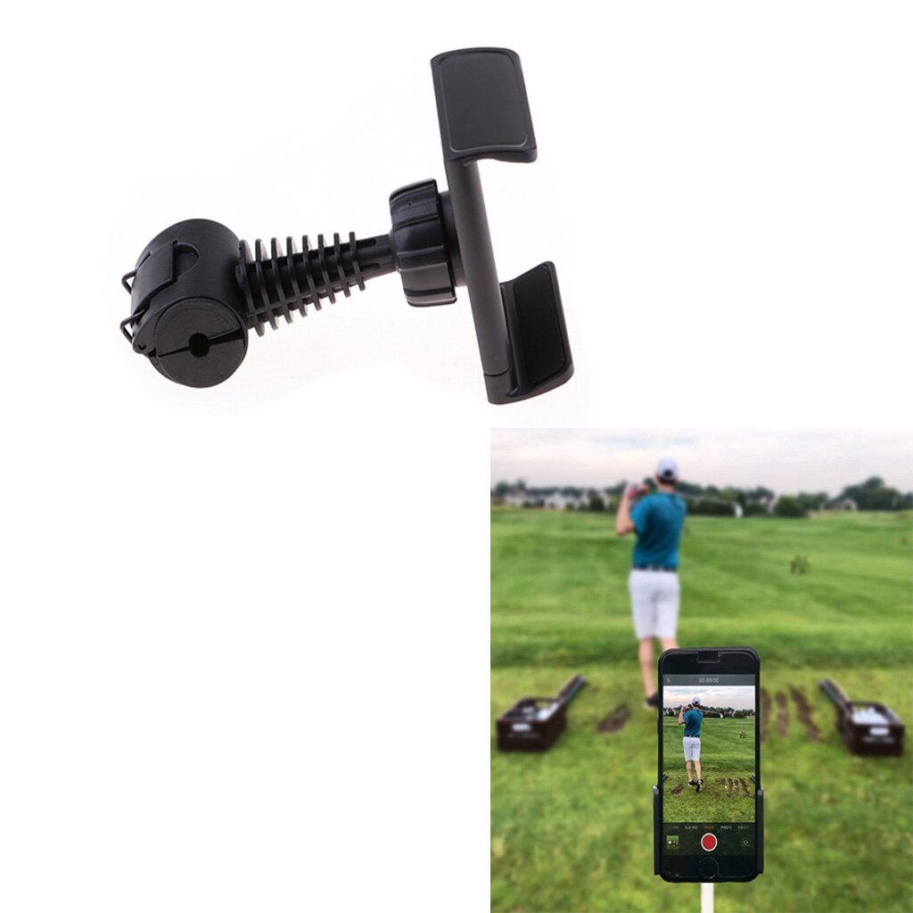 Golftelefonfäste inspelningsfästehållare träningshjälpmedel för svingträning