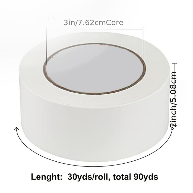 Kraftig hvid gaffatape , 2 cm,  x 30 yards, , 8.27 mil tykkelse, stærk, fleksibel, ingen rester, til reparationer, industriel