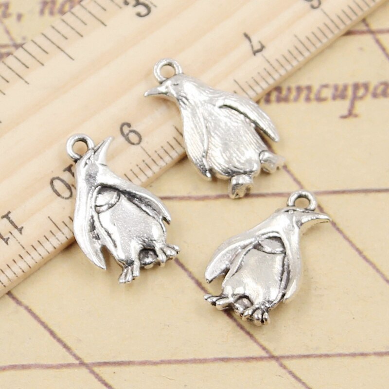 20pcs Charms Animal Penguin 20x12mm Tibetan Silver Color Pendants Antique Jewelry Making DIY Handmade Craft