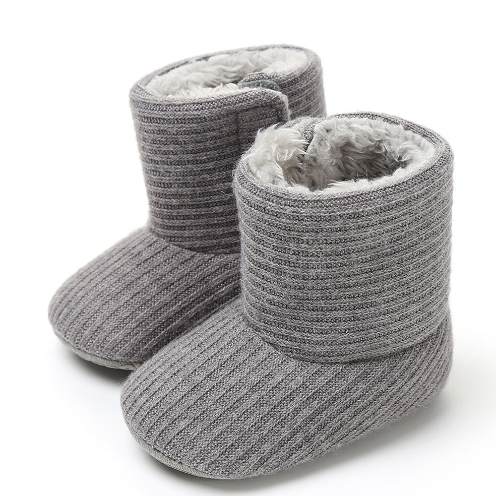 Kinderen Baby Meisje Warm Houden Pluche Soft Snowboots Zachte Crib Schoenen Winter Katoen Mode Soild