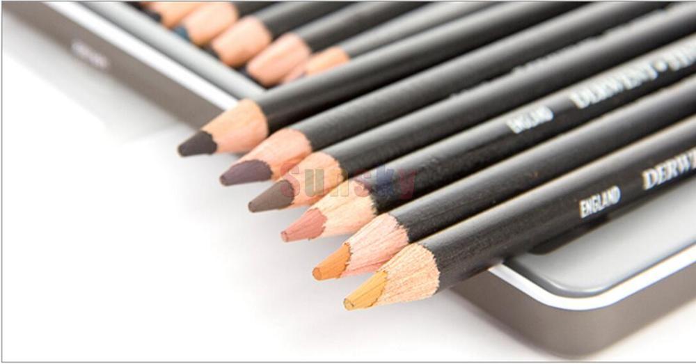 12/24 Non-toxic water Color Pencils Coloured Drawing Pencil Set Art Supplies hand drawing for Derwent Tinted Charcoal pencil