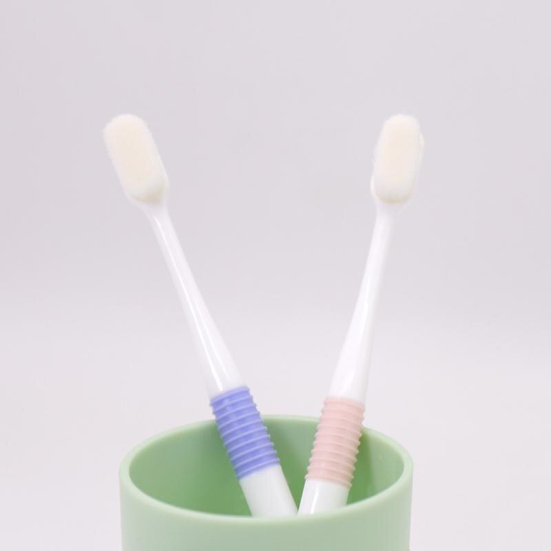 Brosse à dents Ultra-fine, douce, nettoyage en profondeur, Portable, soins buccaux pour femmes enceintes, 2 pièces