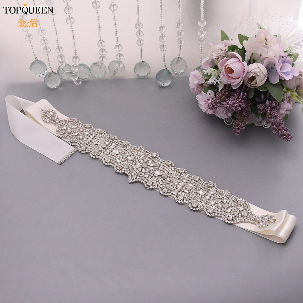 Topqueen Black Bridal Belting Indian Bruids Riem Sieraden Strass Kralen Bruids Riem Zwart Bridal Riemen Riem Met Stenen S233L