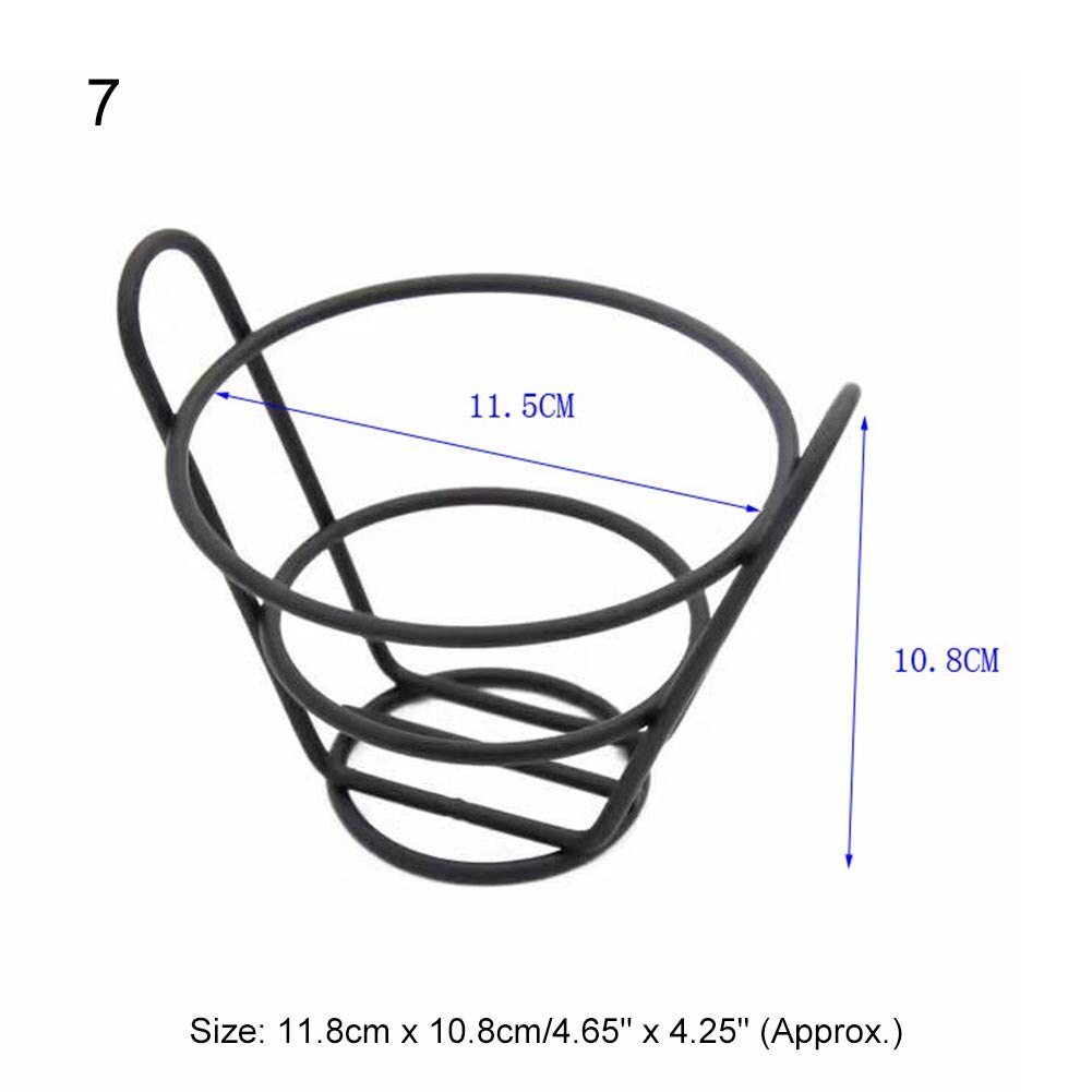 French Fries Basket Stainless Steel Food Storage Rack Snack Icing French Fry Containers Tin Pails Wedding Birthday Party Favors: 7