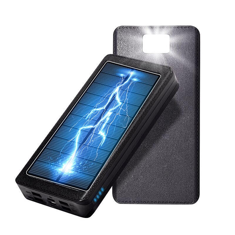 80000Mah Solar Power Bank Draagbare Oplader Snel Opladen Externe Batterij 4USB Poort Powerbank Voor Xiaomi Iphone Samsung
