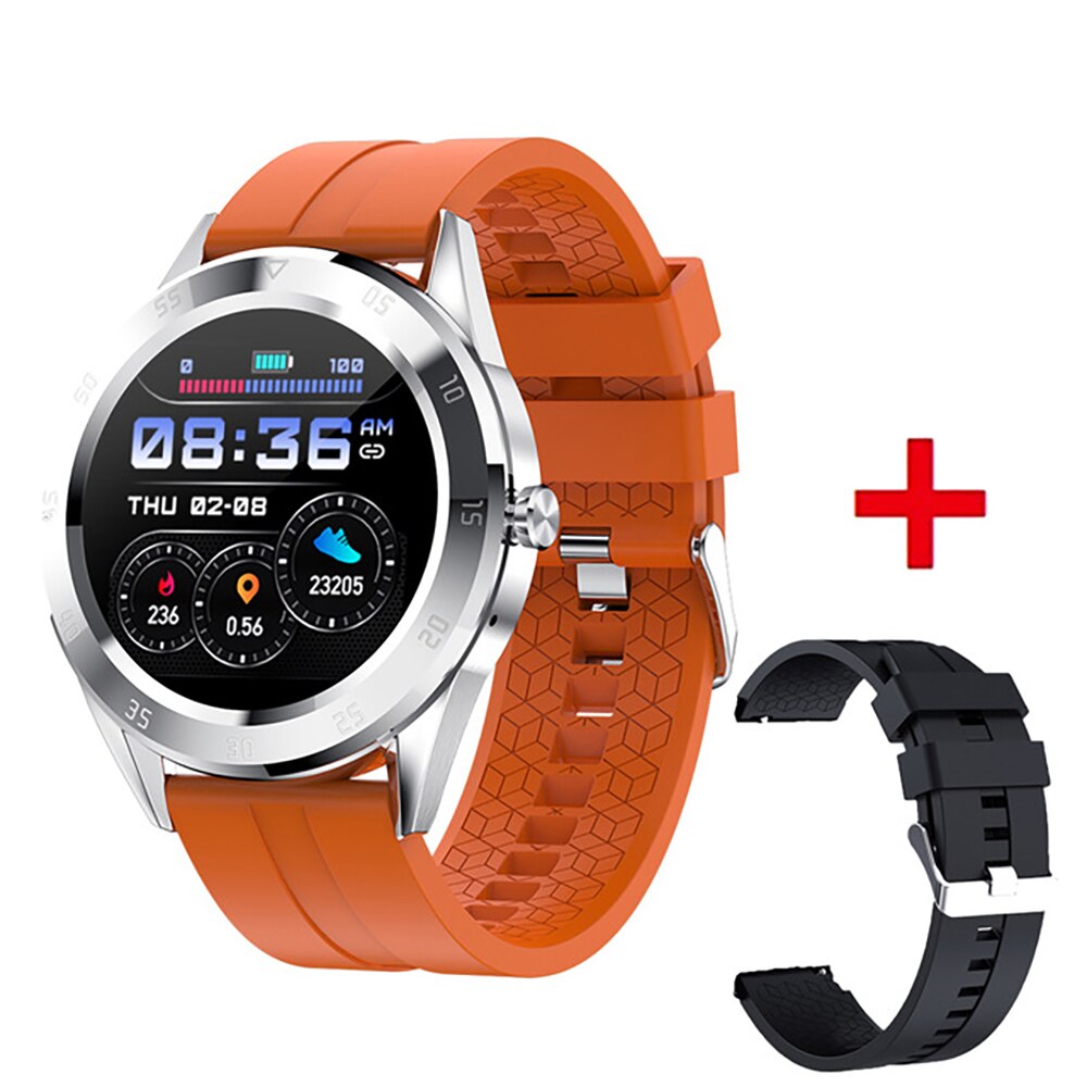 Y10 Smart Watch Bracelet Bluetooth Call Heart Rate Blood Pressure Blood Oxygen Monitoring Sports Fitness Watch Smart Bracelet: Orange Add BK Silica