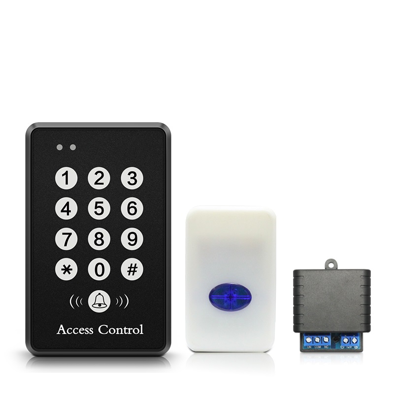 Easy to Install RFID 125Khz Wireless Access Control Keypad Door Bell: black