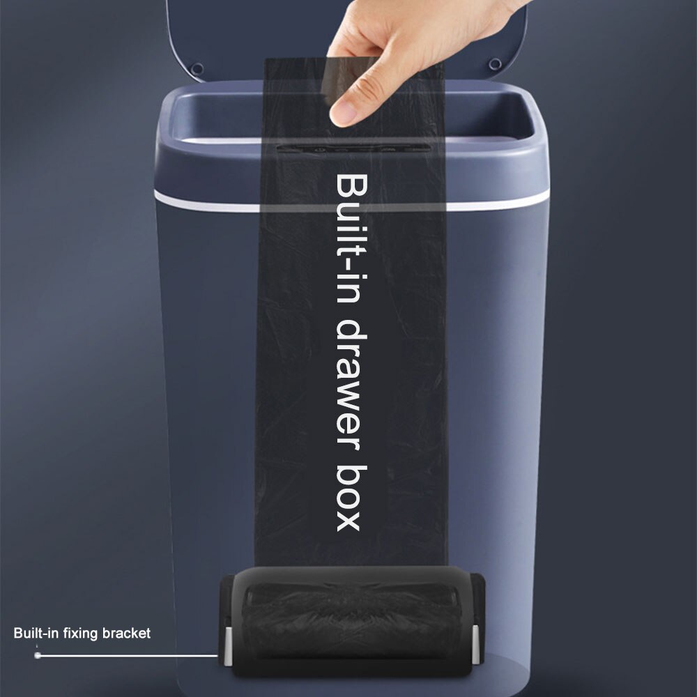 Smart Induction Trash Can Automatic Intelligent Sensor Dustbin Electric Touch Trash Bin for Kitchen Bathroom Bedroom Garbage