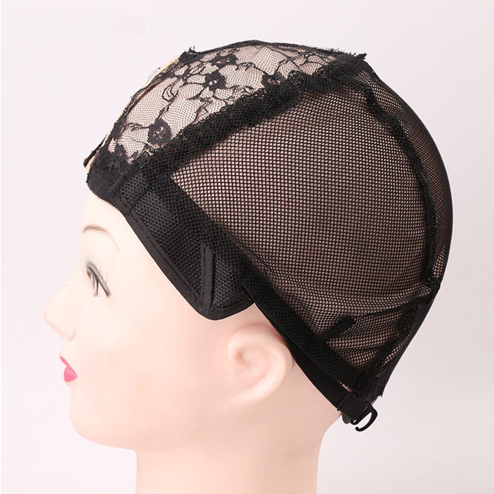 10pcs/lot U Part Wig Caps With Lace Net For Making Wigs With Adjustable Straps Gluless Wig Caps For Making Wigs